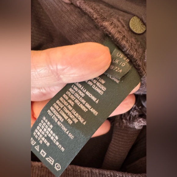 Free People Distressed Super Flare Curdoroy Pants Purple Size 28 - Picture 12 of 12